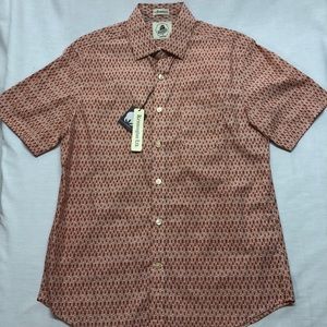 NWT Kennington rust/ivory teardrop print shirt